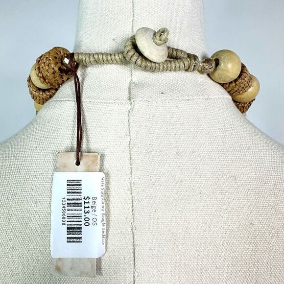 NEW Mare Sole Amore Beagle Necklace OS Festival Boho Natural Lagenlook Beachy - Picture 4 of 7